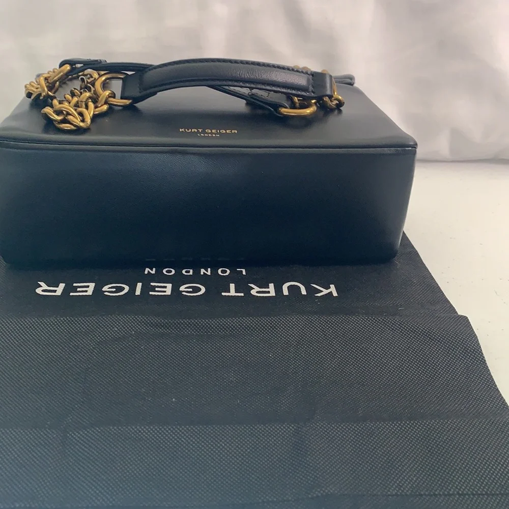 - - KURT GEIGER LONDON KENSINGTON LEATHER  SHOULDER BAG - Picture 14 of 15